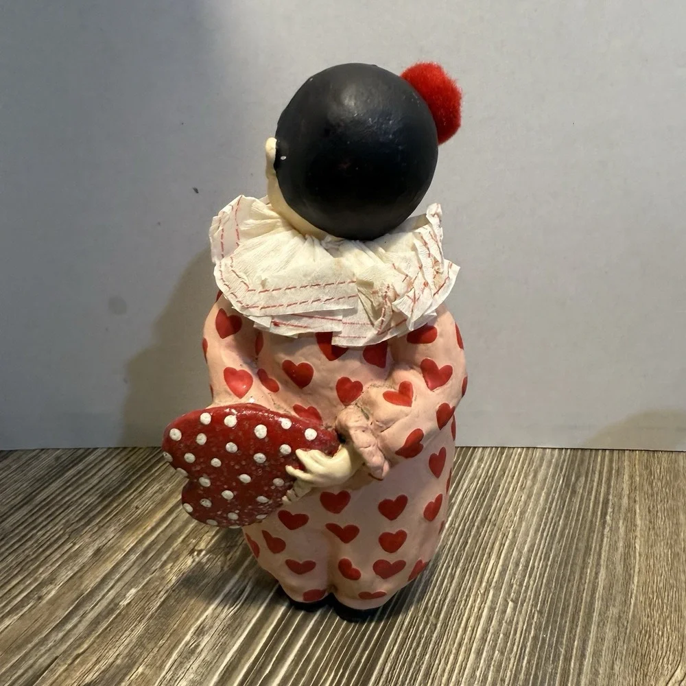 RARE Bethany Lowe Mary‎ Engelbreit Paper Mache figurine SWEET VALENTINE CLOWN